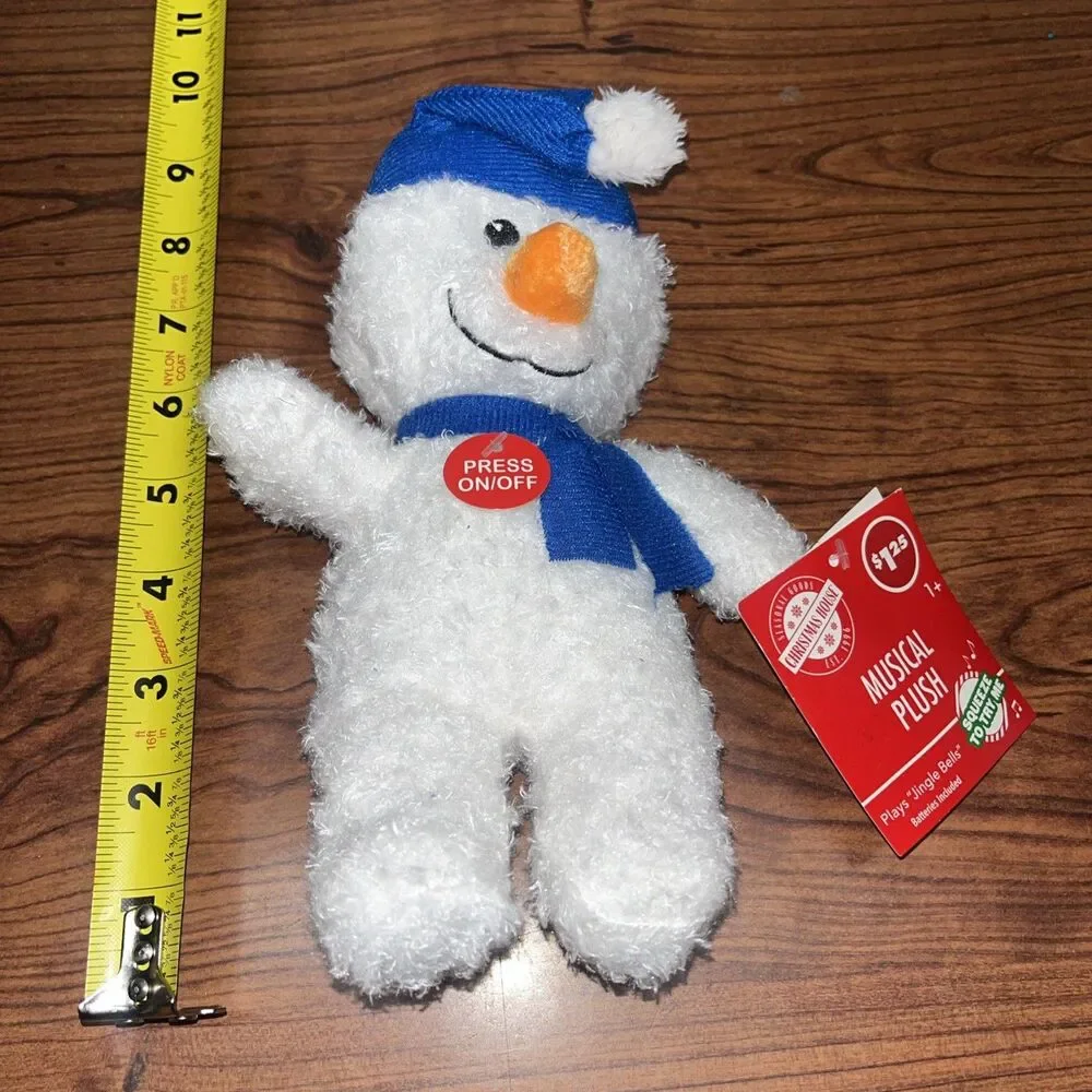 MUSICAL PLUSH SNOWMAN  SINGS A CHORUS OF JINGLE BELLS CHRISTMAS'9